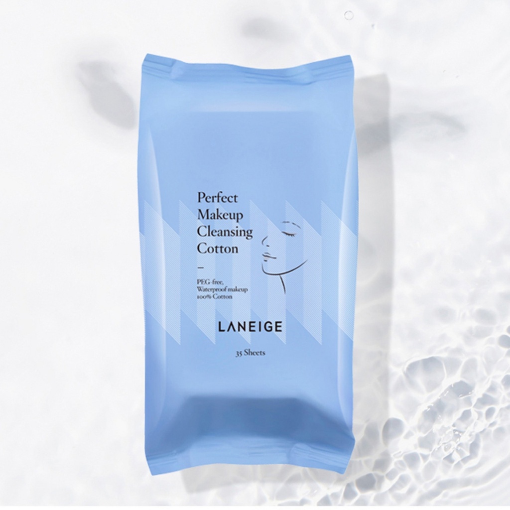 Laneige Perfect Makeup Cleansing Cotton Tissue 35 sheets 1 pack + Amorepacific Basic Care 3 types