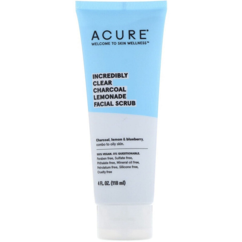 Acure Incredible Clear Charcoal Lemonade Facial Scrub