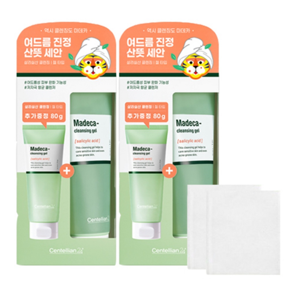 Centellian24 Madeca Centella asiatica Hypoallergenic Deep Cleansing Gel 160g + 80g + Cotton Pad 140p Set