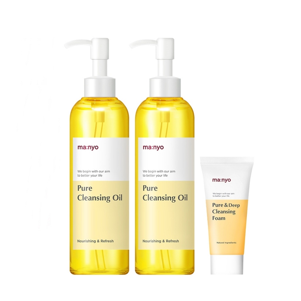 Manyo Factory Pure Cleansing Oil 200ml x 2p + Pure & Deep Cleansing Foam 20ml