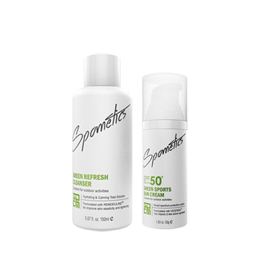 Sporetics Green Sports Sun Cream + Cleanser Set