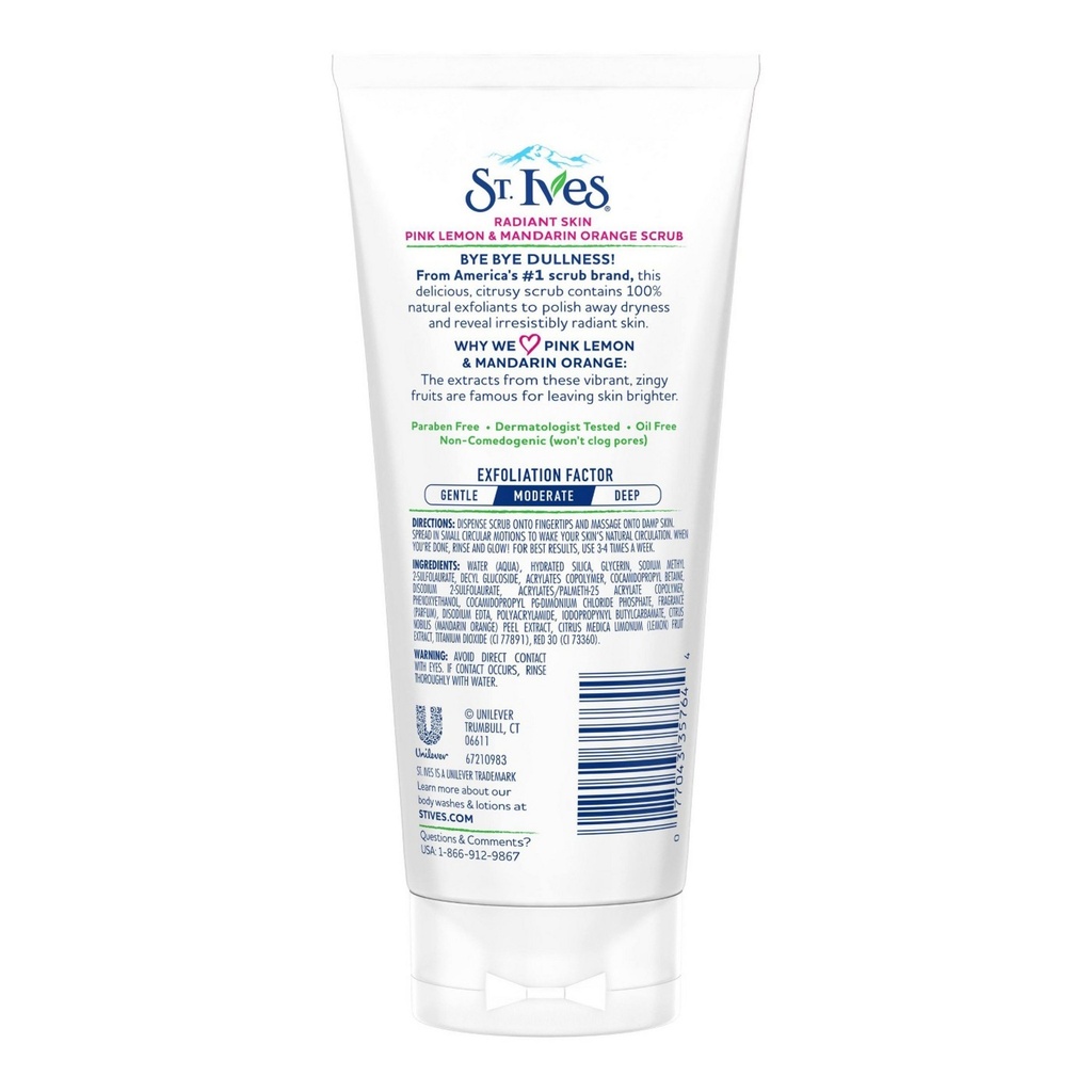 St. Ives Pink Lemon & Mandarin Orange Scrub Radiant Skin