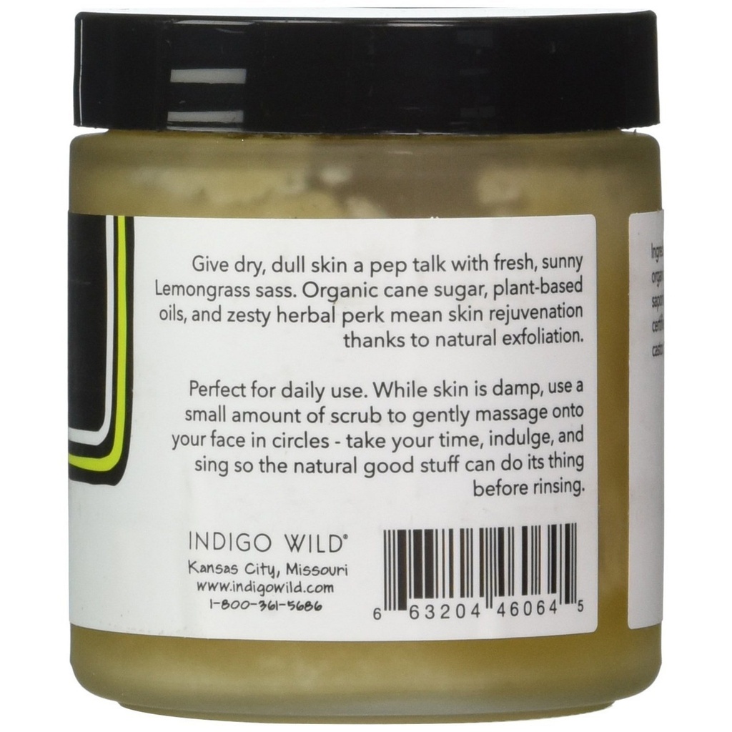 Indigo Wild Face Sugar Facial Scrub Lemongrass