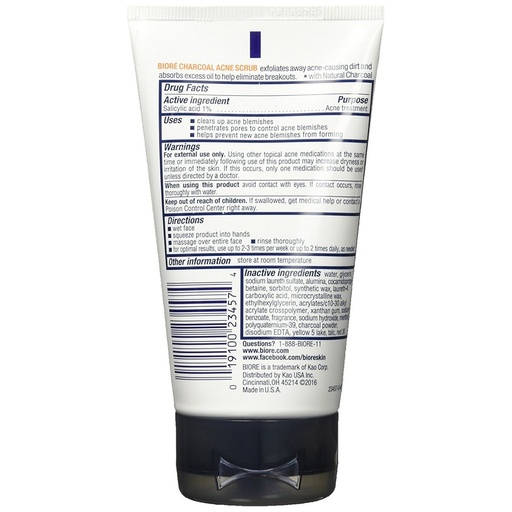 [SKU_15X0KT_6TEUW48] Biore Charcoal Acne Scrub