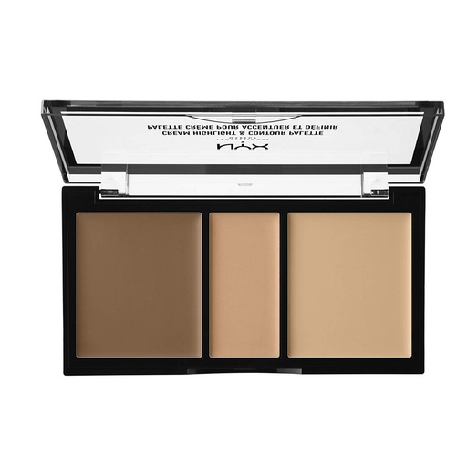 [SKU_25I1MP_6C2XDK] NYX Cream Highlight & Contour Palette 6.6g