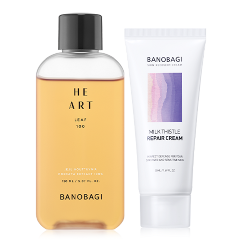 [SKU_2ZN815N_6LM42MF] Banobagi Heart Lip Bag Essence 150ml + Milk Thistle Repair Cream 50ml