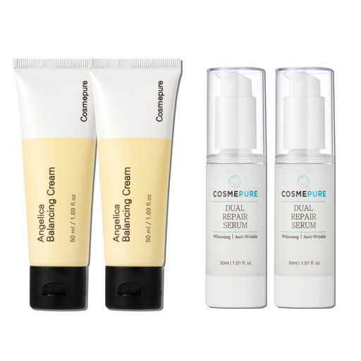 [SKU_2Y0WGU1_6BD9EB0] Cosmipure Angelica Balancing Cream 50ml 2ea Dual Repair Serum 30ml 2ea