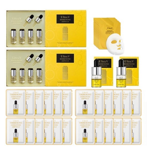 [SKU_2SCJZ83_550Q6Q5] Ultra V Idebenone Ampoule 6ml x 10p + Signature Mask 10p + Signature Ampoule Pouch 24p Set