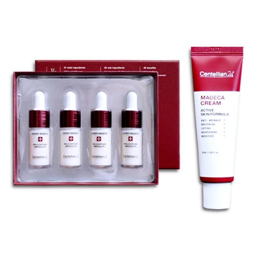 [SKU_2QO933O_4X2EBK1] Centellian24 Expert Madeca Mela Capture Ampoule Rx 4p + Madeca Cream Active Skin Formula 50ml Set