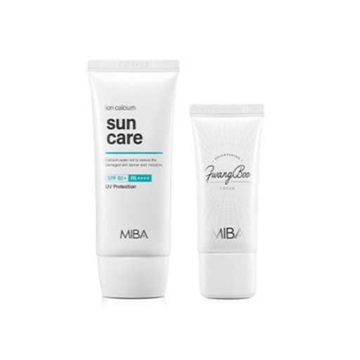 [SKU_2P3VUSD_4PXSBGY] Miba Ion Calcium Sun Care SPF50 PA++++ 60ml + Radiant Cream Tube 35g