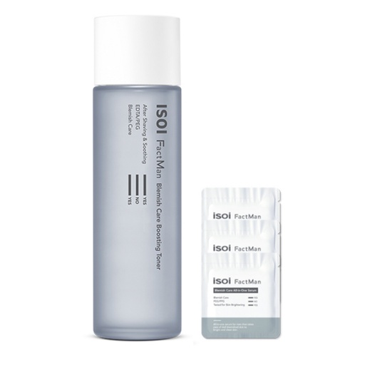 [SKU_2EPSOFM_3ELP4H9] Isoi Factman Blemish Care Boosting Toner 150ml + Factman All-in-One Serum Trial 3p