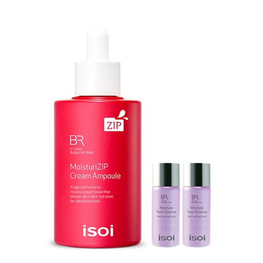 [SKU_ZE6W6X_1O3YYO3] Isoi Bulgarian Rose Moisture ZIP Cream Ampoule 70ml + Moisture Tonic Essence 8ml x 2p