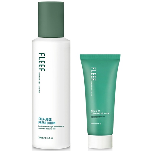 [SKU_2XZE5YS_6B485BX] Flip Cica Aloe Weak Acid Fresh Lotion 200ml + Cleansing Gel Foam 50ml