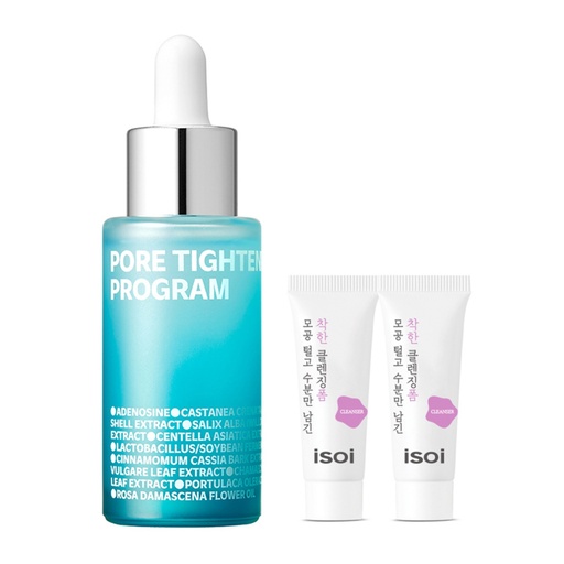 [SKU_2BWAER2_35L4KFO] Isoi Pore Tightening Program 30ml 1ea + Moisturizing Foam 7ml 2ea