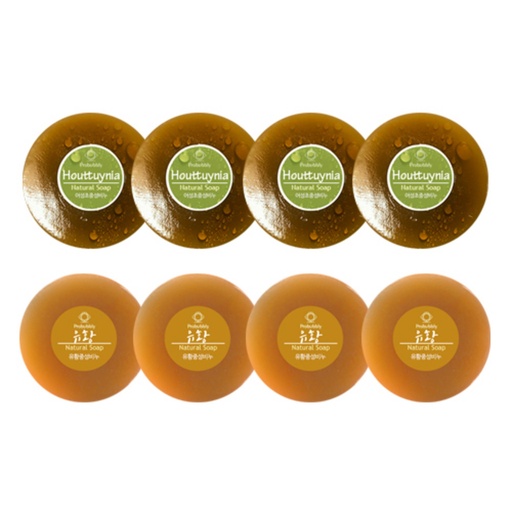 [SKU_397VK0D_83YHI8S] Probubbly Oily, Dry, Normal Skin Natural Handmade Soap Eoseongcho 110g x 4p + Sulfur 110g x 4p