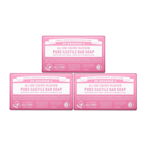 [SKU_2KYBRKX_46OCCEC] Dr. Bronner's Cherry Blossom Pure Castile Bar Soap