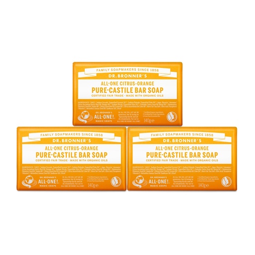 [SKU_2KYBRTB_46OCED8] Dr. Bronner's Citrus Orange Pure Castile Bar Soap