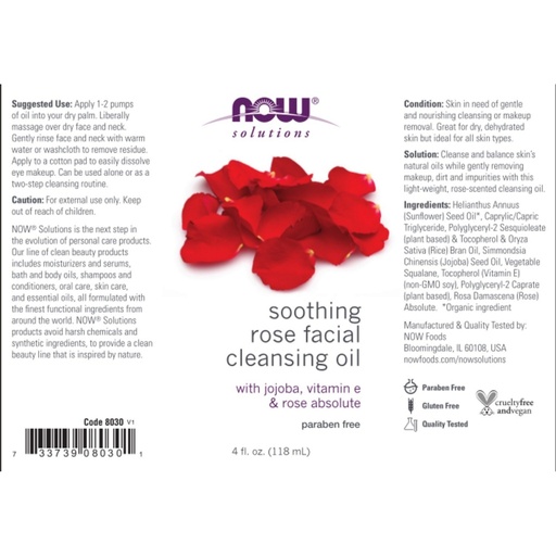 [SKU_OT6U6R_16LRQ2D] Now Foods Soothing Rose Facial Cleansing Oil