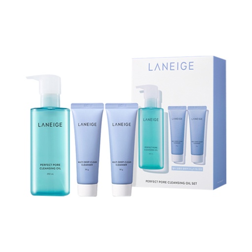 [SKU_2LBN8IH_48B7ZXD] Laneige Perfect Pore Cleansing Oil 250ml + Multi Deep Clean Cleanser 50g x 2p Set