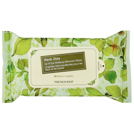 [SKU_NTUNXU_153BYJL] THE FACE SHOP Herb Day Lip & Eye Remover Tissue