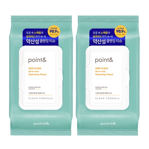 [SKU_34E4XOS_83TYYKP] Point and Deep Clean All-in-One Cleansing Tissue 80 sheets 2p