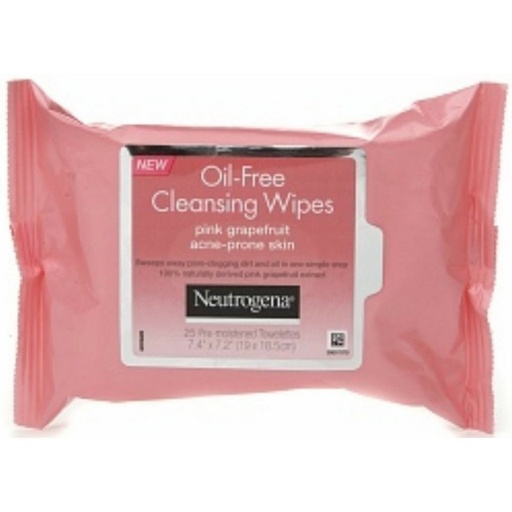 [SKU_78J4N_UW11U] Neutrogena Oil-Free Cleansing Wipes Pink Grapefruit 25 Sheets