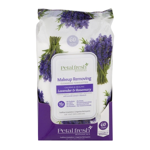 [SKU_2WYJFJE_64KFVUT] Petal Fresh Makeup Removing Cleansing Wipes Calming & Healing Lavender & Rosemary