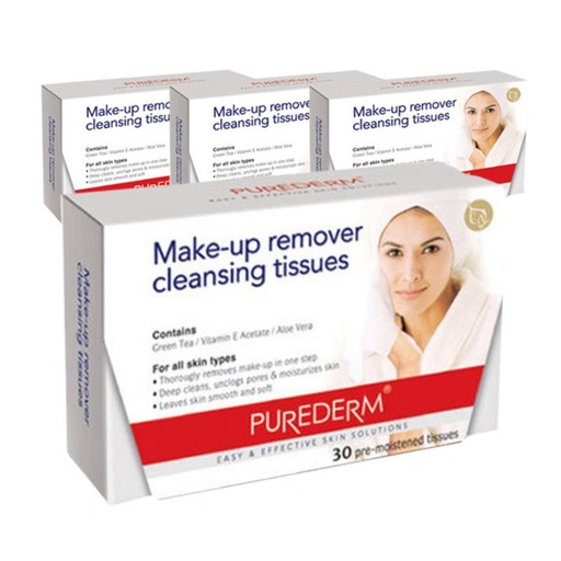 [SKU_3XB2_70NLO] Purederm Makeup Remover Cleansing Tissue