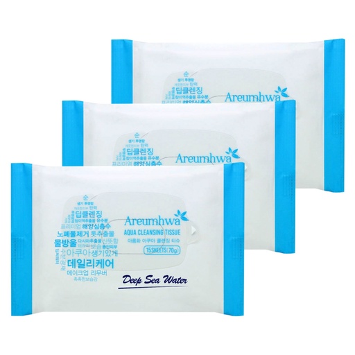 [SKU_120KM6_3L9B8N] Areumhwa Deep Sea Water Aqua Cleansing Tissue