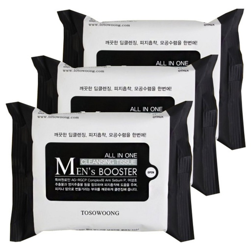 [SKU_198RJ_5ORCU] Tosowoong Men's Booster All-in-One Cleansing Tissue