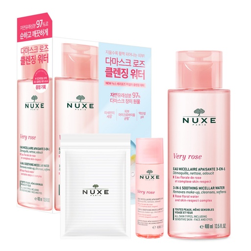 [SKU_Z7A44C_1NQXPKY] Nuxe Berry Rose Micellar Cleansing Water 400ml + 40ml + Cotton Pad 30p Set