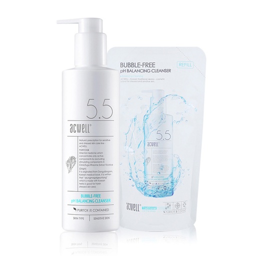 [SKU_3INVWU_AMISOU] Acwell Bubble Free Cleanser 250ml + Refill 250ml