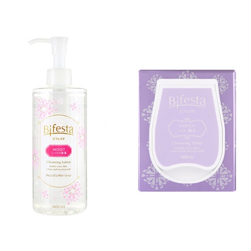 [SKU_1LNCQ4_4XCUK2] Bifesta Cleansing Water Moist + Cleansing Sheet Coenzyme Q10