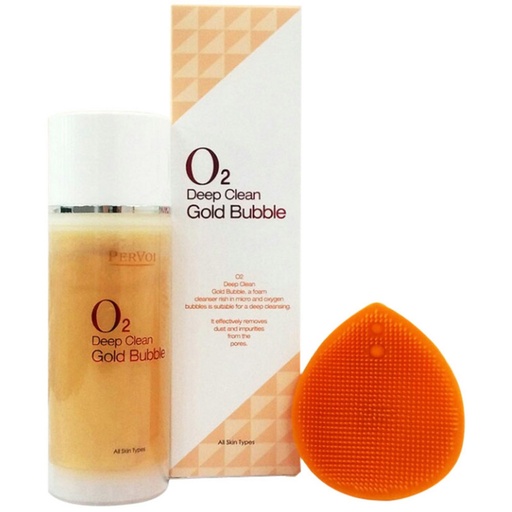 [SKU_G27FA_1Q25HV] Pervoy O2 Deep Clean Gold Bubble Cleansing + Silicone Face Washing Brush